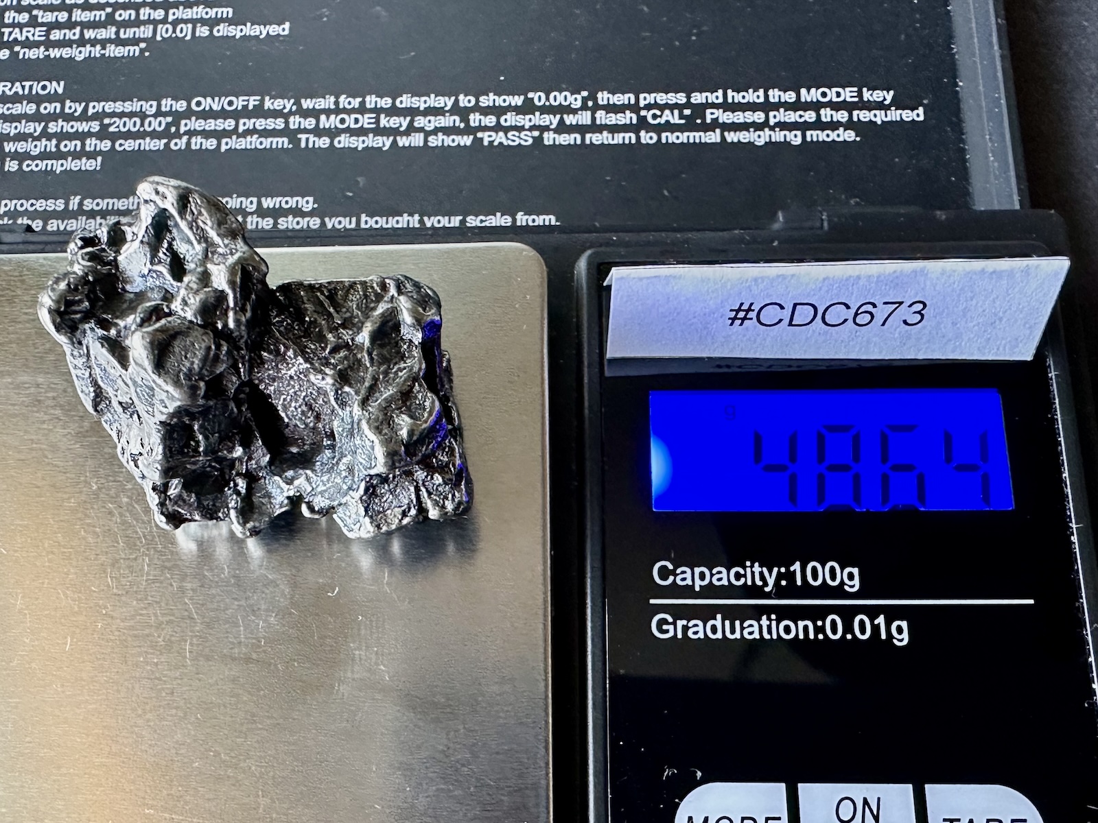 Meteoryt Campo del Cielo 48,64 g (#CDC673) - obrazek 5