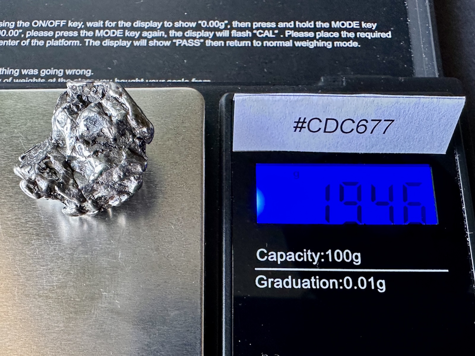 Meteoryt Campo del Cielo 19,48 g (#CDC677) - obrazek 5