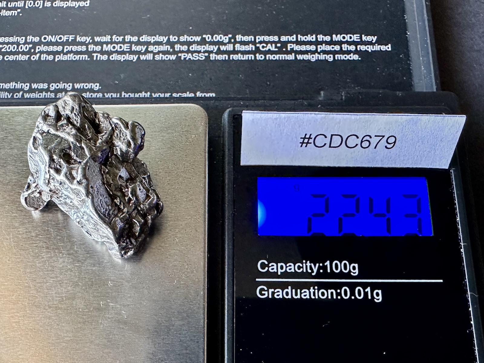 Meteoryt Campo del Cielo 22,43 g (#CDC679) - obrazek 5