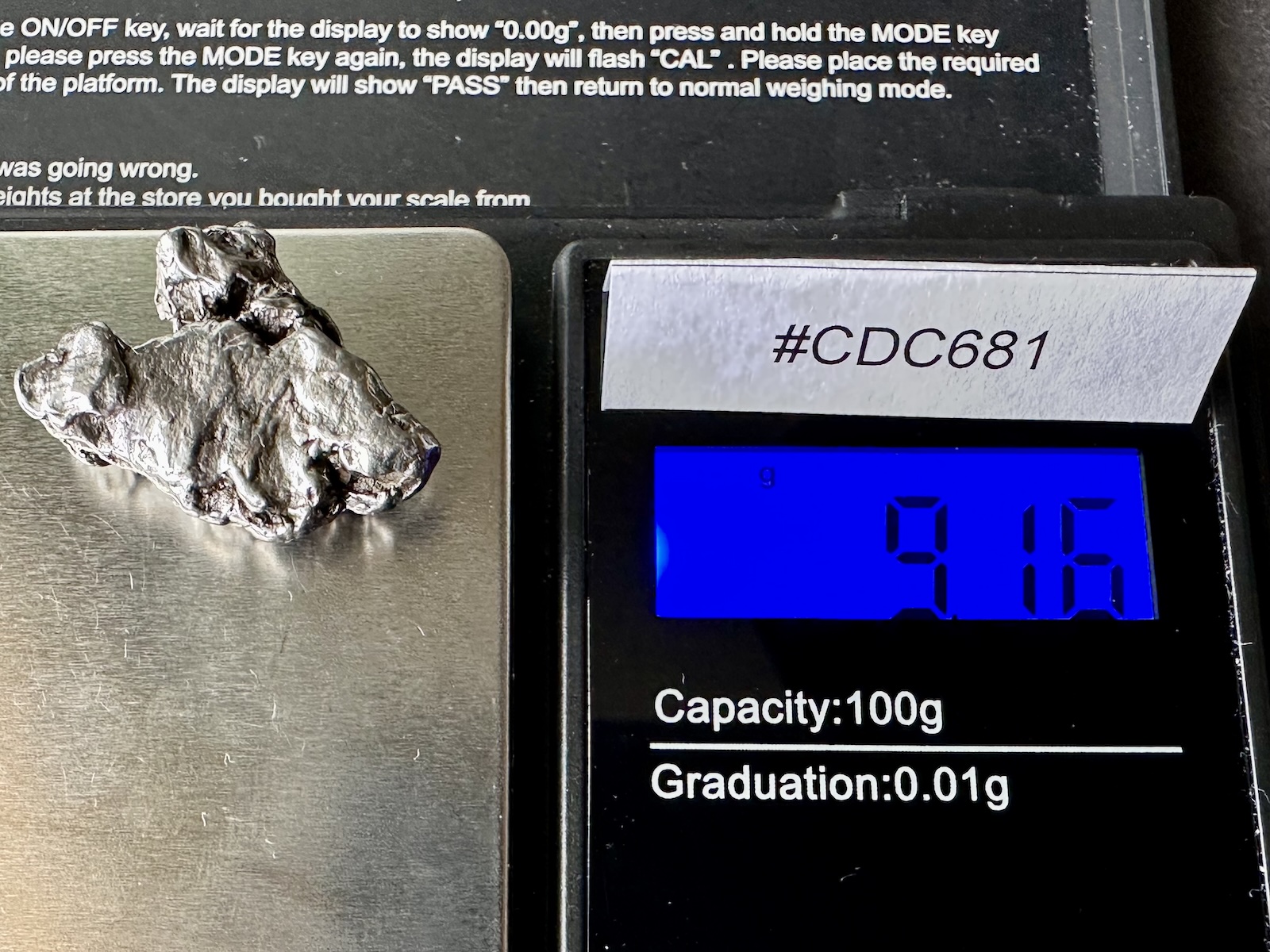 Meteoryt Campo del Cielo 9,16 g (#CDC681) - obrazek 6