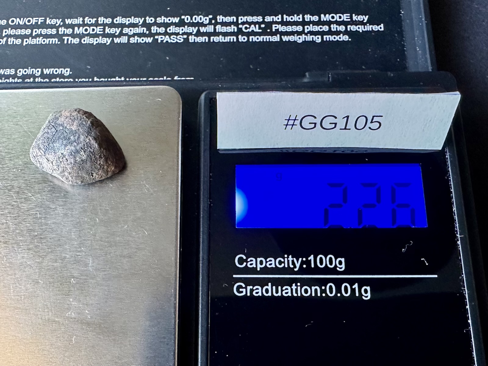 Meteoryt Gao-Guenie 2,26 g (#GG105) - obrazek 5