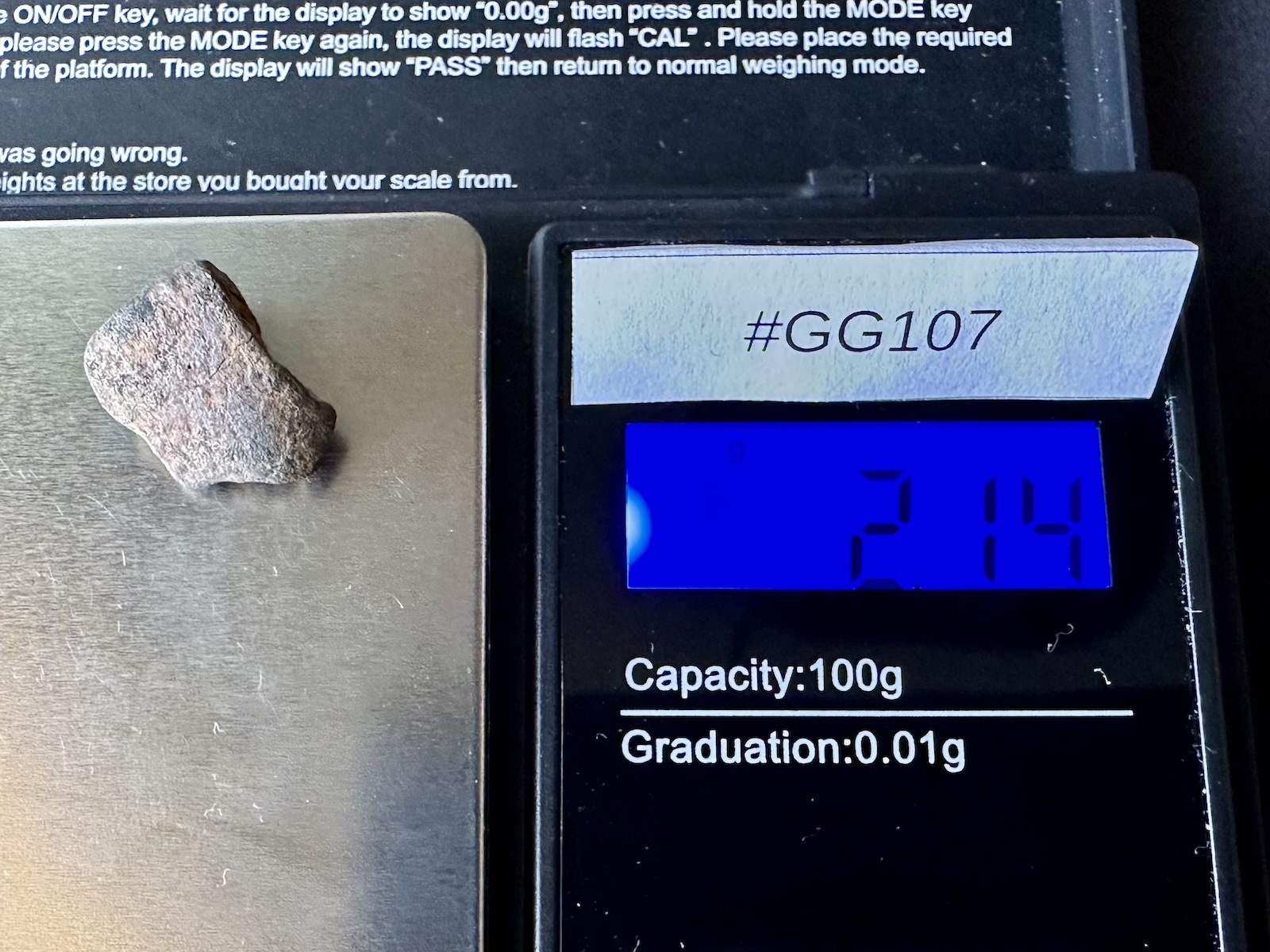 Meteoryt Gao-Guenie 2,14 g (#GG107) - obrazek 6