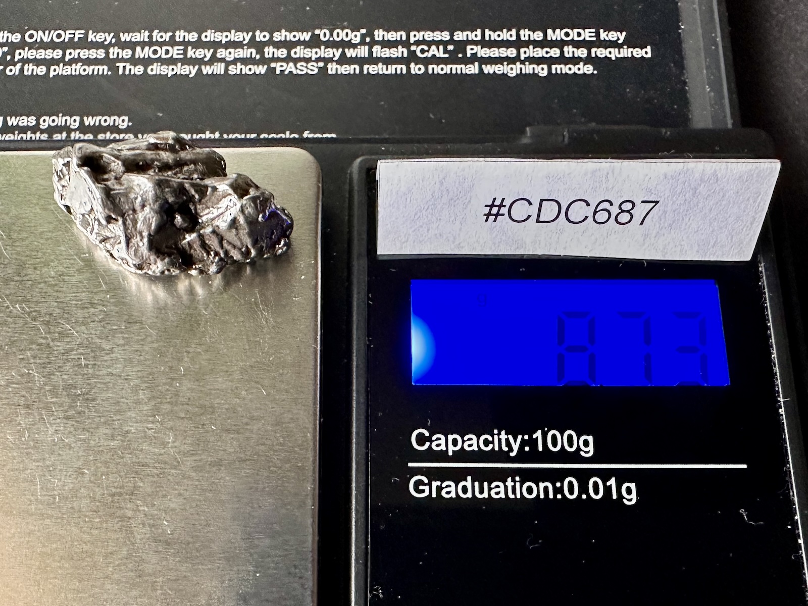 Meteoryt Campo del Cielo 8,73 g (#CDC687) - obrazek 5