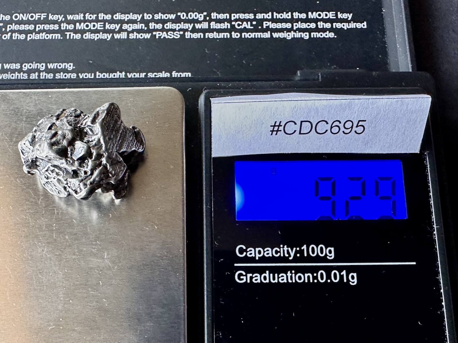 Meteoryt Campo del Cielo 9,29 g (#CDC695) - obrazek 5