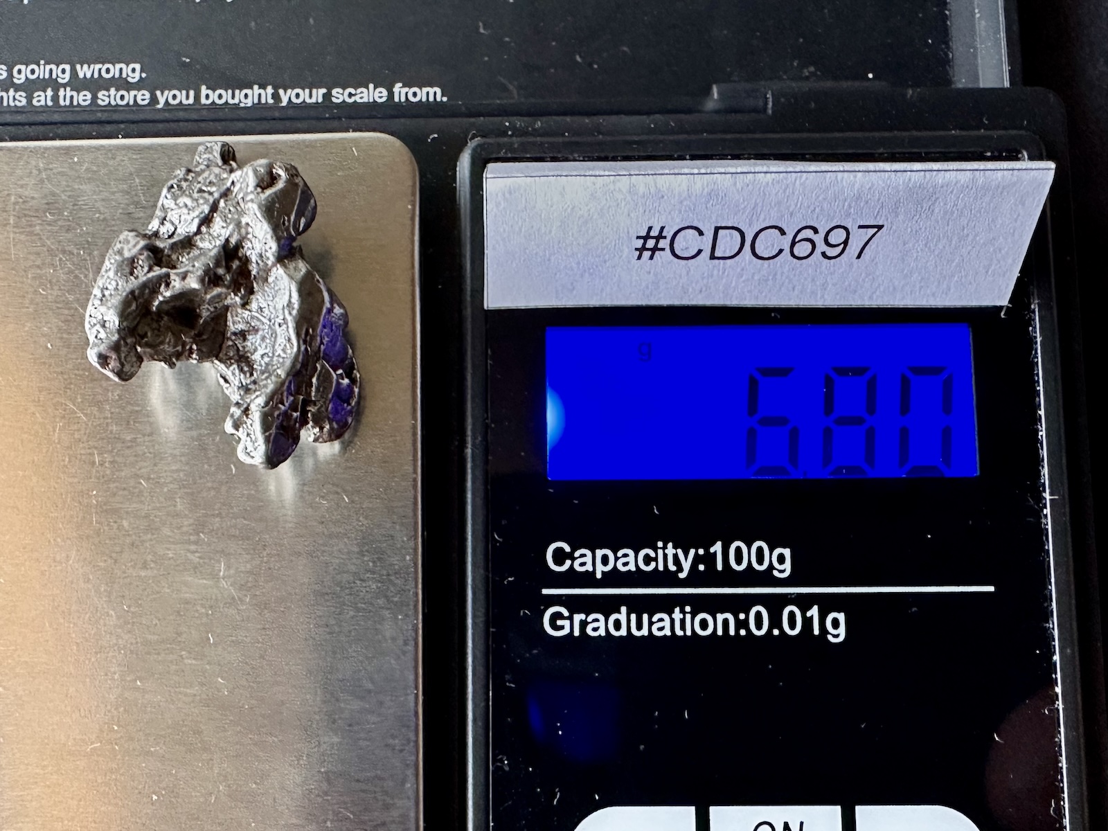 Meteoryt Campo del Cielo 6,80 g (#CDC697) - obrazek 5