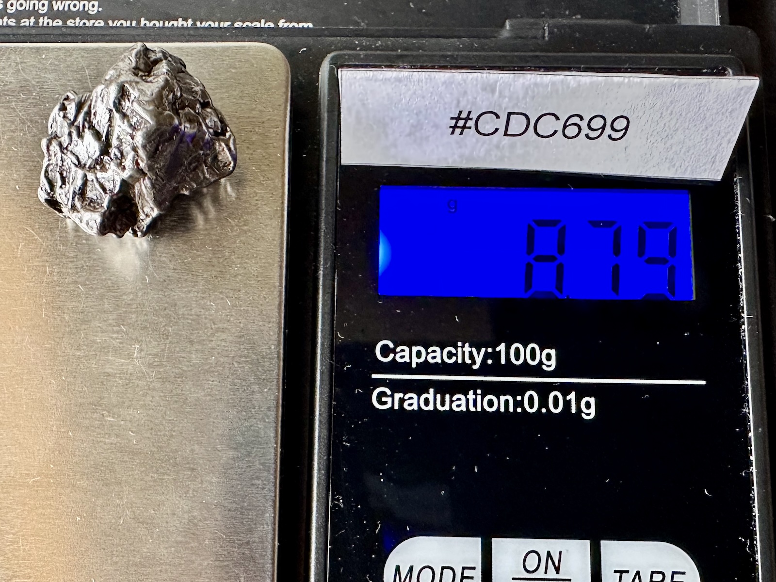 Meteoryt Campo del Cielo 8,79 g (#CDC699) - obrazek 5