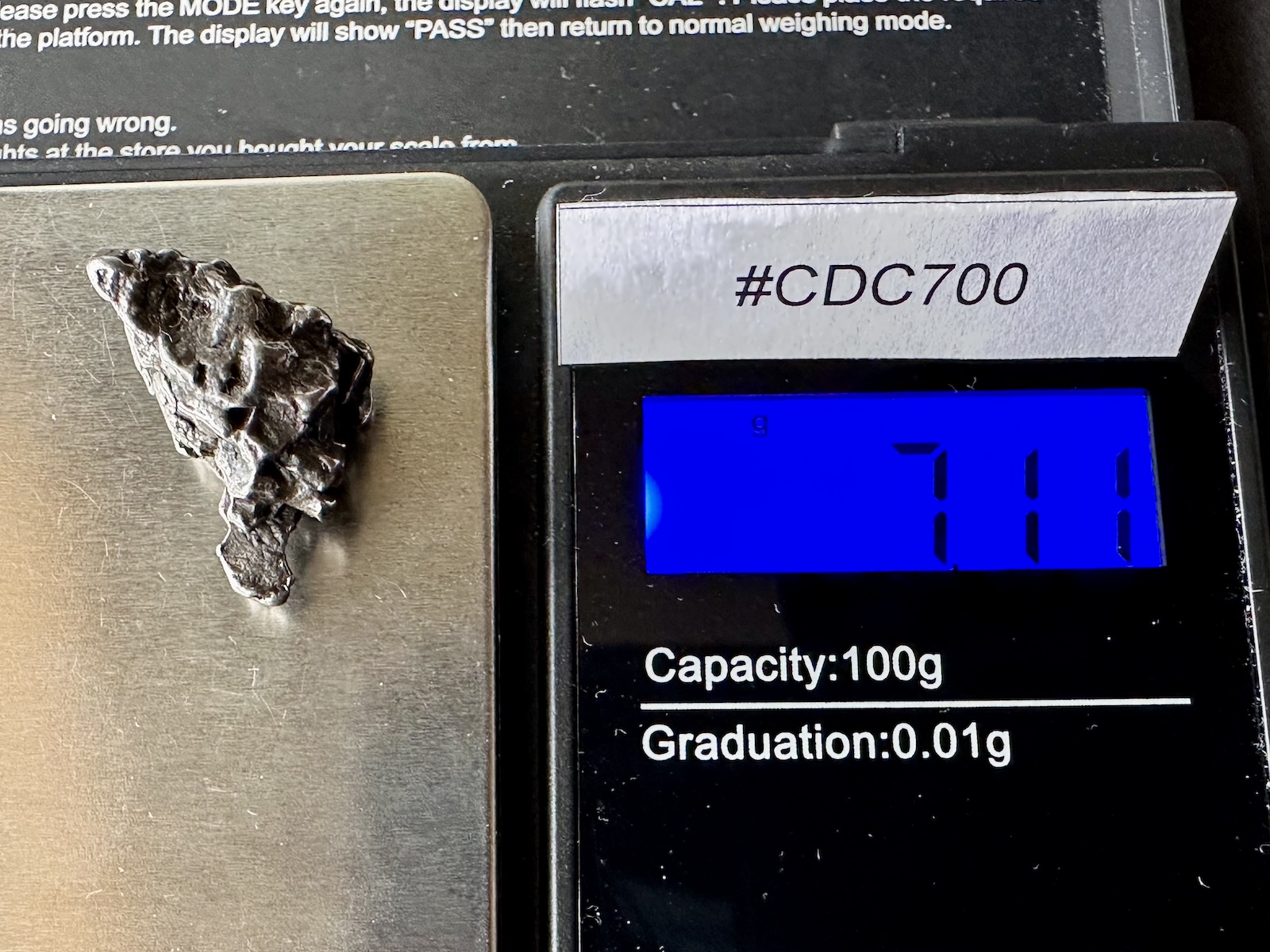 Meteoryt Campo del Cielo 7,11 g (#CDC700) - obrazek 5