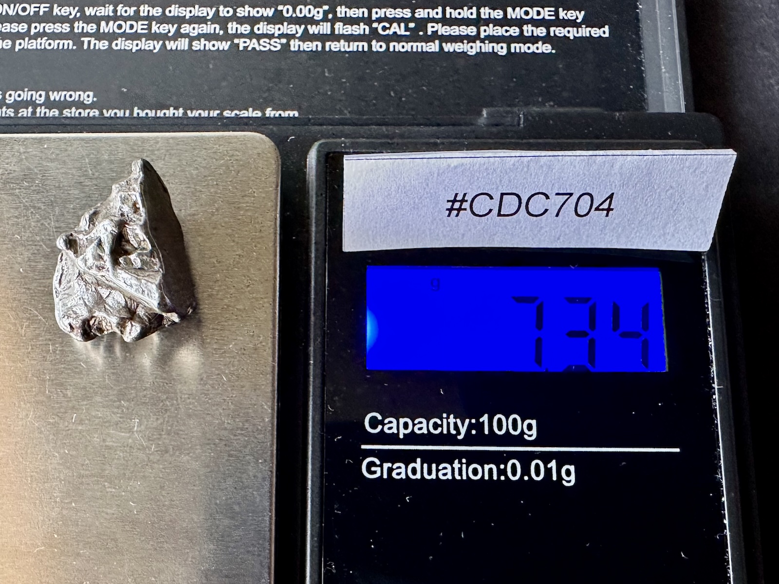 Meteoryt Campo del Cielo 7,34 g (#CDC704) - obrazek 5