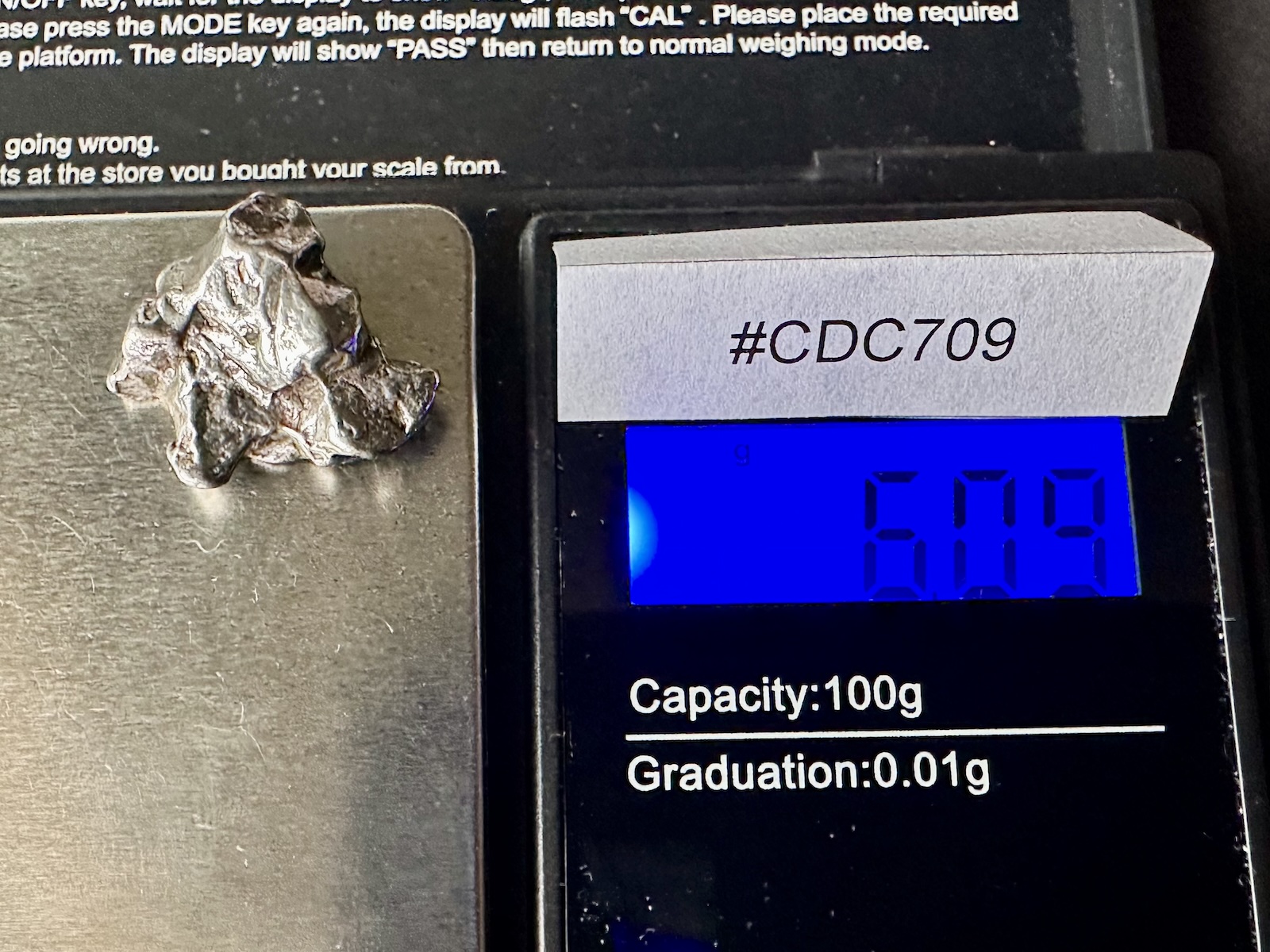 Meteoryt Campo del Cielo 6,09 g (#CDC709) - obrazek 5