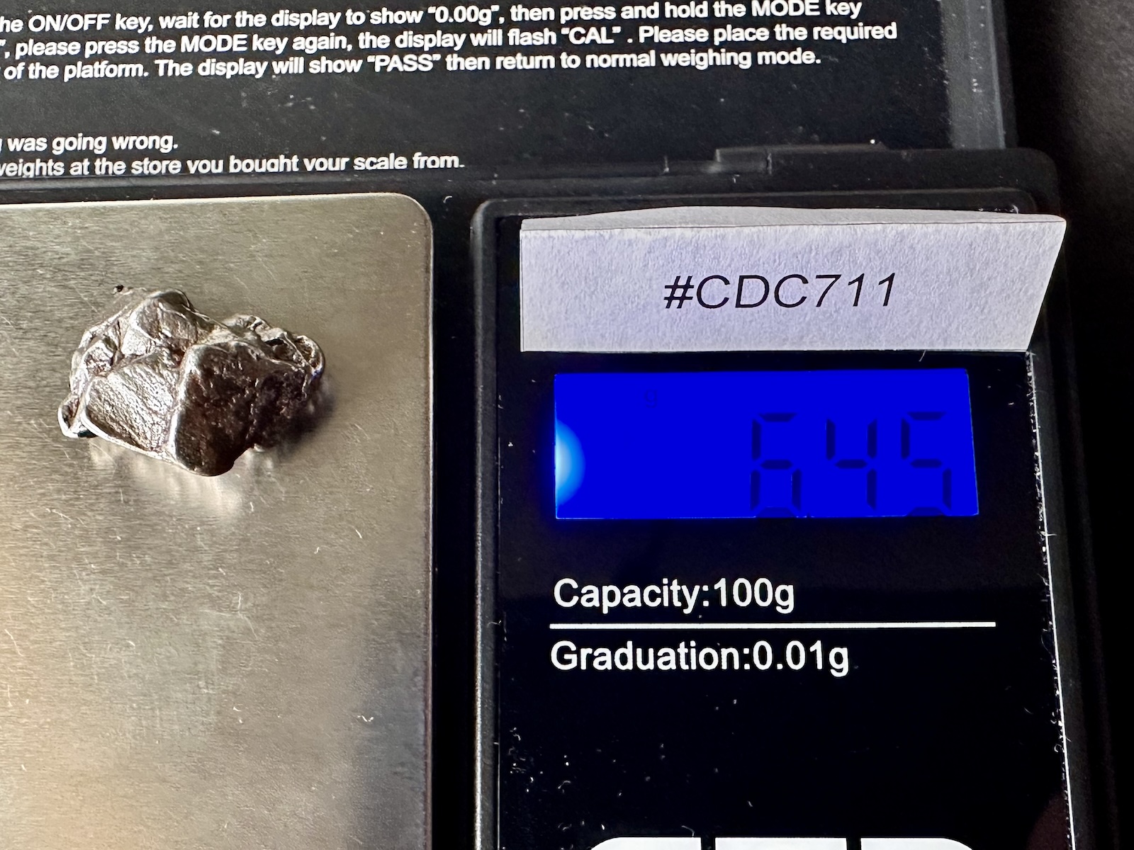 Meteoryt Campo del Cielo 6,45 g (#CDC711) - obrazek 5