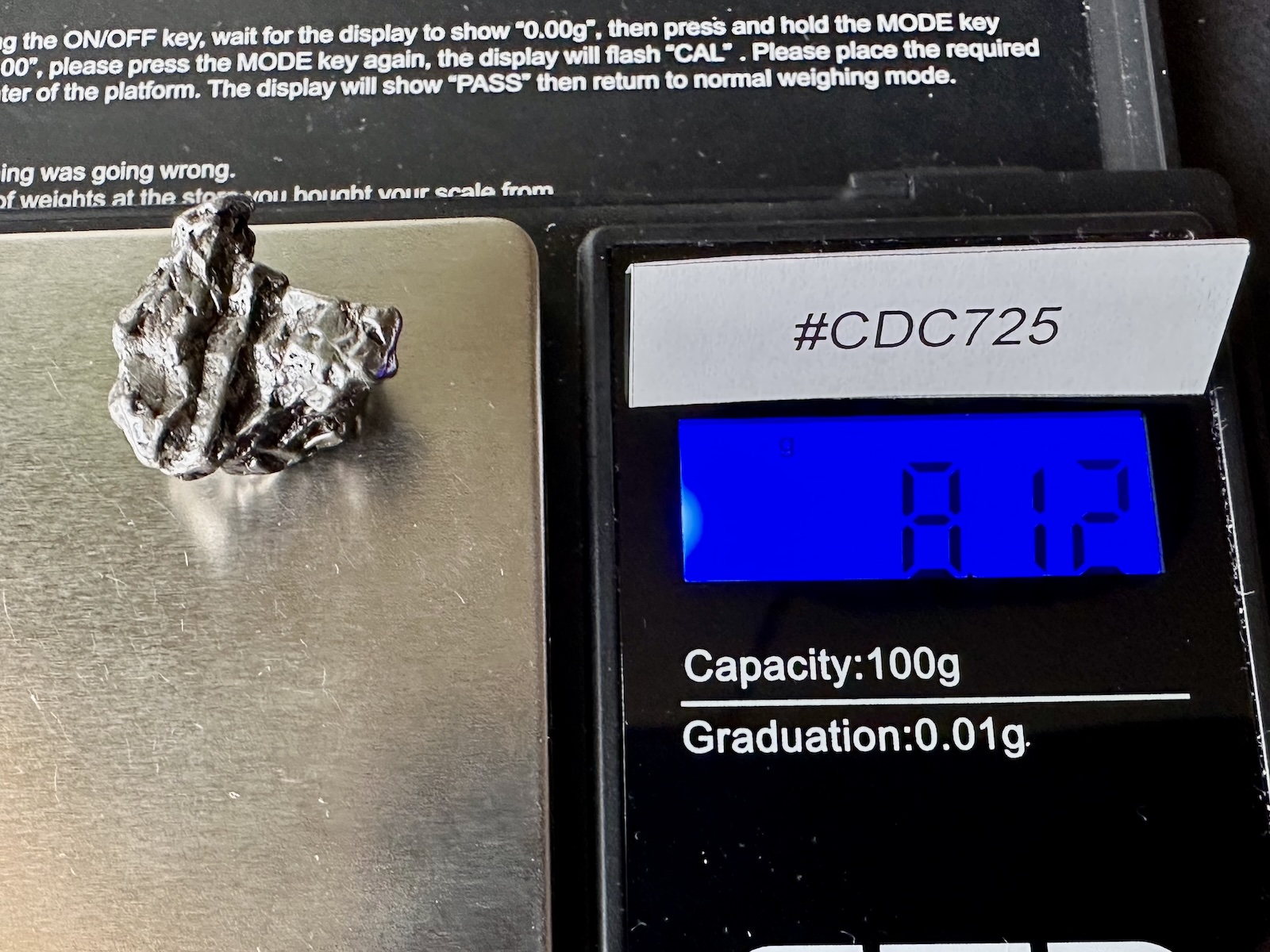 Meteoryt Campo del Cielo 8,12 g (#CDC725) - obrazek 5