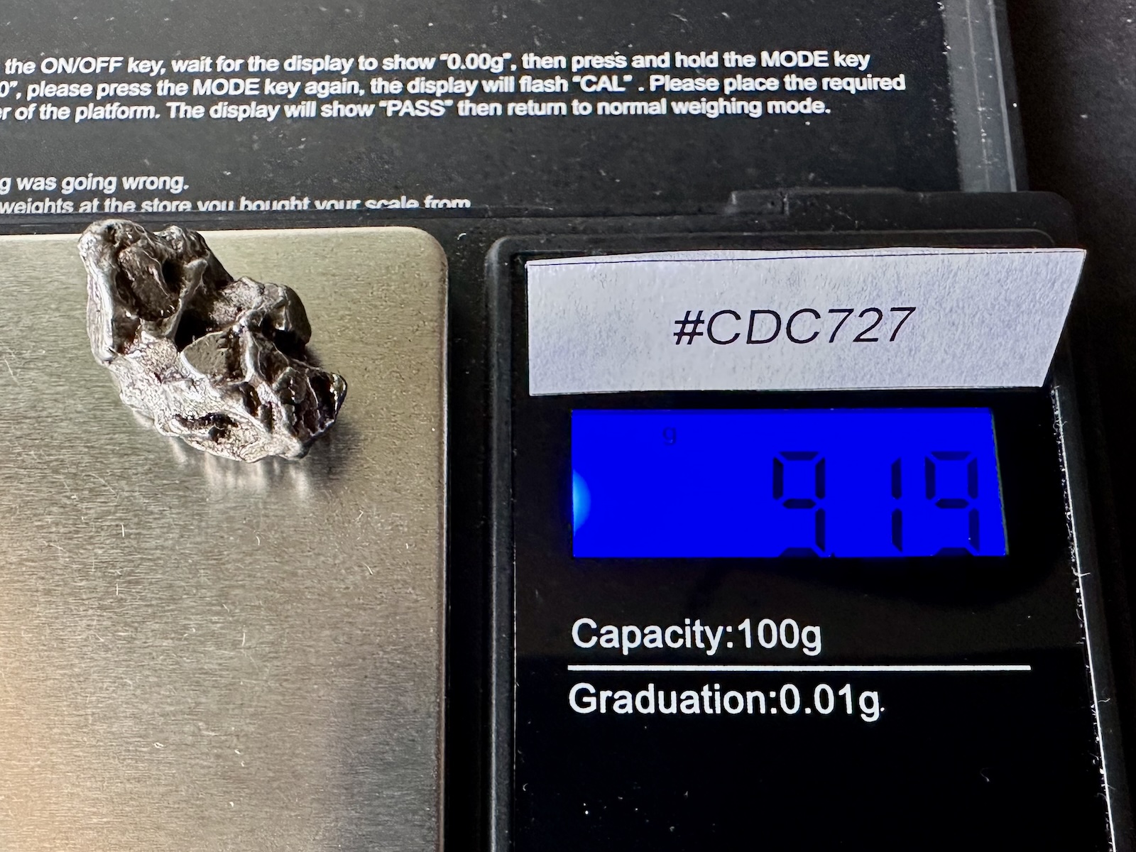 Meteoryt Campo del Cielo 9,19 g (#CDC727) - obrazek 5